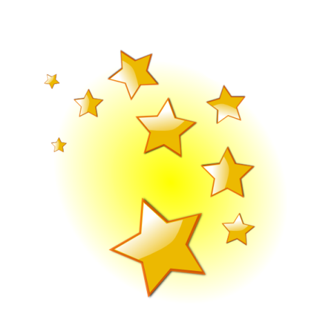 Several yellow stars floating against a lighter yellow background.