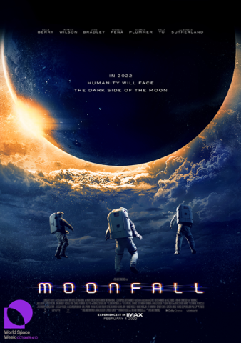 The poster for the 2022 film Moonfall with the Space Week logo and the dates of October 4th to 10th visible in the corner.