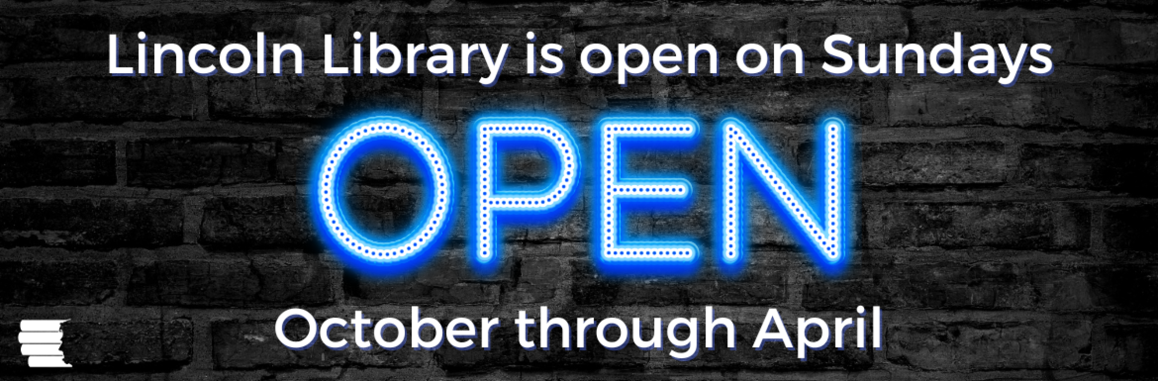 Lincoln Library is open on Sundays October through April